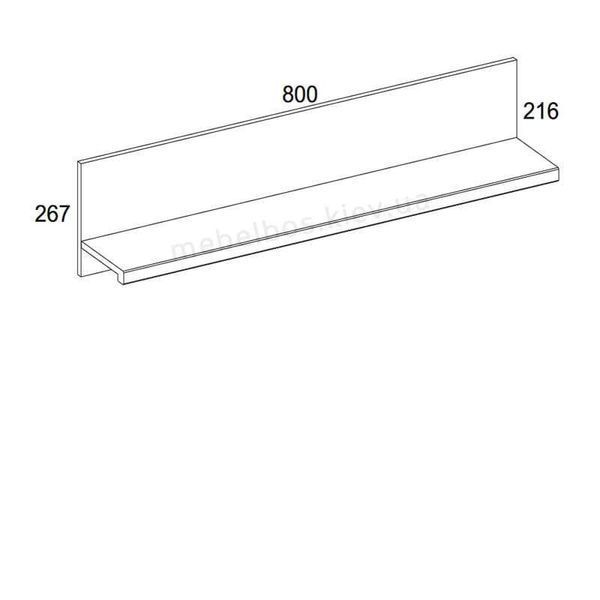 Полка 80 Doorset Mebelbos MBOS13274 фото