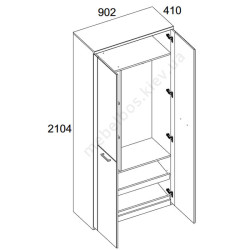 Шафа з дзеркалом 2D Doorset Mebelbos