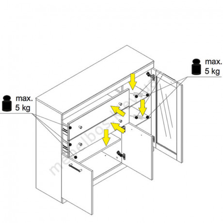 Буфет 2D1W2S Jagger Mebelbos | ДЖАГГЕР Мебельбос