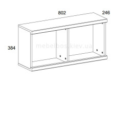 Стелаж навісний 80 Doorset Mebelbos