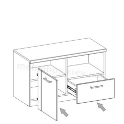 Тумба для взуття 1D1S Doorset Mebelbos