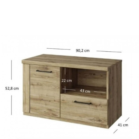 Тумба для взуття 1D1S Doorset Mebelbos | ДОРСЕТ Мебельбос