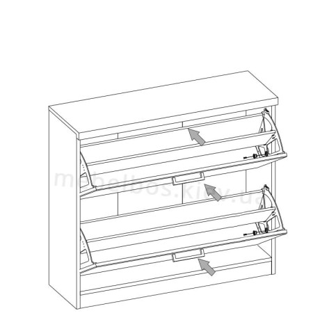 Тумба для взуття 2K Doorset Mebelbos | ДОРСЕТ Мебельбос