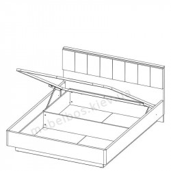 Ліжко 160 з м'яким узголів'ям та підйомним механізмом Jagger Mebelbos