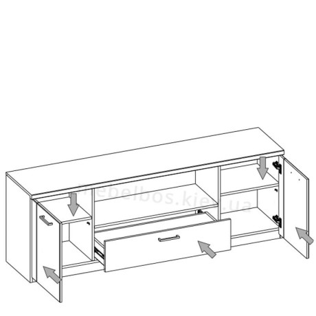 Тумба під телевізор 2D1S/180 Doorset Mebelbos | ДОРСЕТ Мебельбос