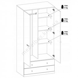Шафа комбинированный 2D2S Jagger Mebelbos