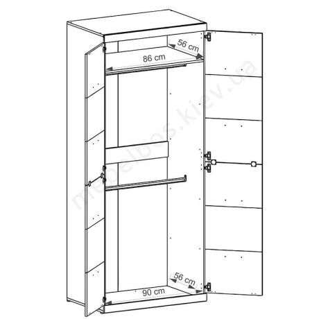 Шкаф 2D Oskar Mebelbos | ОСКАР Мебельбос СНЯТА С ПРОИЗВОДСТВА