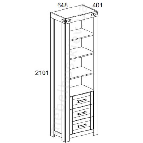 Стелаж 3S Mortiz Mebelbos | МОРТIЗ Мебельбос
