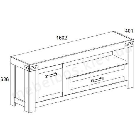 Тумба под телевизор 1D1S/160 Mortiz Mebelbos | МОРТИЗ Мебельбос