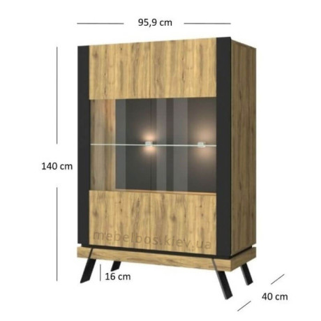Вітрина низька 2W Street Mebelbos | СТРIТ Мебельбос ЗНЯТI З ВИРОБНИЦТВА