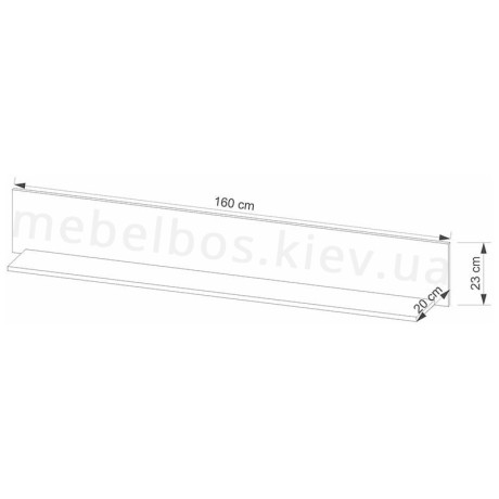 Полиця 160 Ole Mebelbos | ОЛЕ Мебельбос