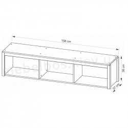 Стелаж навісний 160 Ole Mebelbos