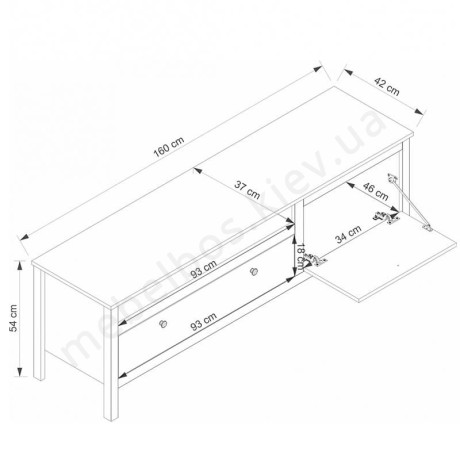 Тумба под телевизор 1S1K/160 Ole Mebelbos | ОЛЕ Мебельбос
