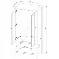 Шафа 2D2S Ole Mebelbos