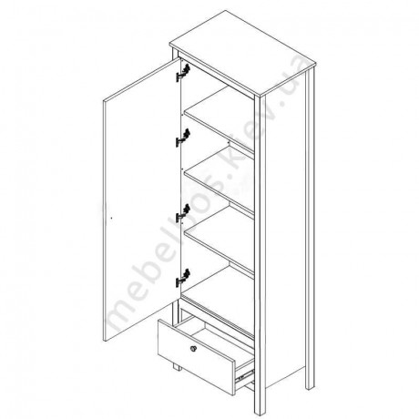 Пенал 1D1S Loft Mebelbos | ЛОФТ Мебельбос