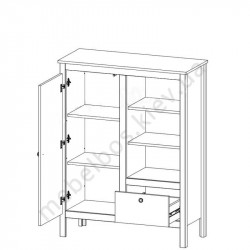 Тумба 1D1S/90 Loft Mebelbos