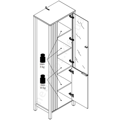 Вітрина права 1D1W Helix Mebelbos | ХЕЛІКС Мебельбос