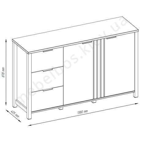 Комод 2D3S Helix Mebelbos | ХЕЛИКС Мебельбос