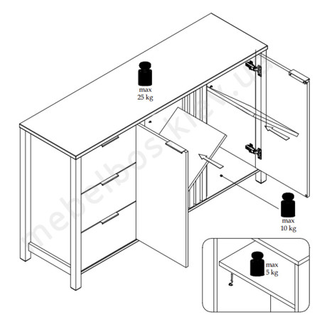Комод 2D3S Helix Mebelbos | ХЕЛИКС Мебельбос