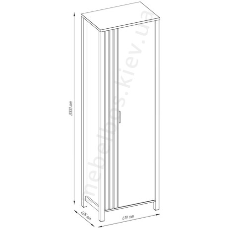 Пенал правий 1D Helix Mebelbos | ХЕЛІКС Мебельбос