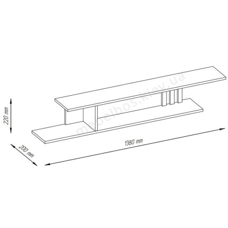 Полиця 140 Helix Mebelbos | ХЕЛІКС Мебельбос