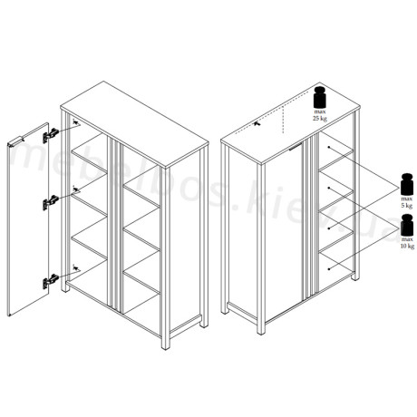 Стелаж низький 1D Helix Mebelbos | ХЕЛІКС Мебельбос