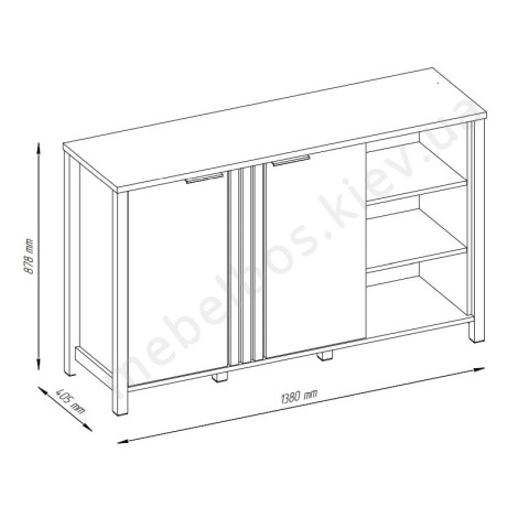 Тумба 2D/140 Helix Mebelbos | ХЕЛІКС Мебельбос