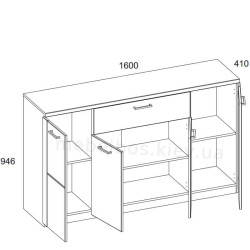 Комод 4D1S Doorset Mebelbos