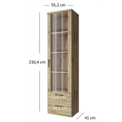 Вiтрина висока 1W2S Doorset Mebelbos