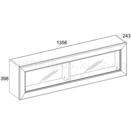 Витрина навесная 1W Sapori Mebelbos | САПОРИ Мебельбос
