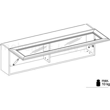 Витрина навесная 1W Sapori Mebelbos | САПОРИ Мебельбос