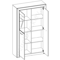 Вітрина низька 1D1W Sapori Mebelbos