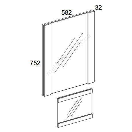 Дзеркало 60 Doorset Mebelbos | ДОРСЕТ Мебельбос