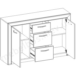 Комод 2D3S Sapori Mebelbos