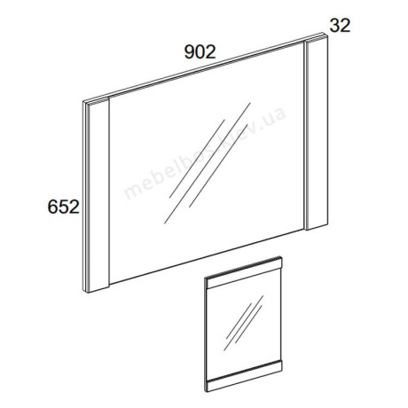 Дзеркало 90 Doorset Mebelbos | ДОРСЕТ Мебельбос