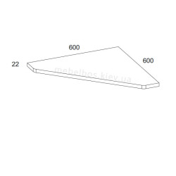 З'єднувач столiв кутовий Doorset Mebelbos
