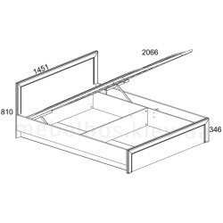 Кровать 140 с подъемным механизмом Sapori Mebelbos