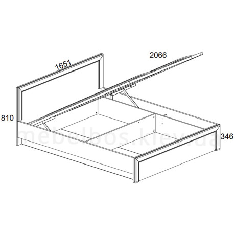 Ліжко 160 з підйомним механізмом Sapori Mebelbos | САПОРІ Мебельбос