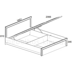 Кровать 160 с подъемным механизмом Sapori Mebelbos