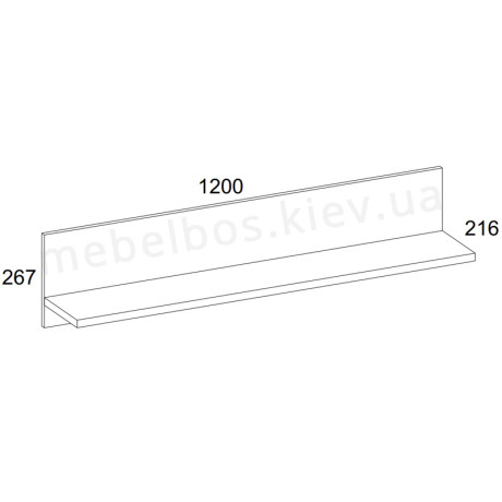 Полиця 120 Sapori Mebelbos | САПОРІ Мебельбос