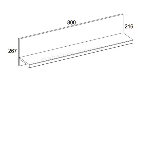 Полка 80 Doorset Mebelbos | ДОРСЕТ Мебельбос