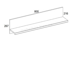 Полиця 80 Doorset Mebelbos