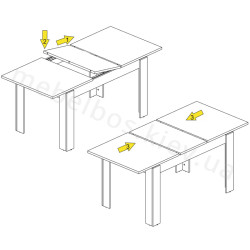 Стіл обідній 130/175 Sapori Mebelbos