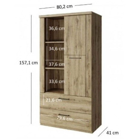 Стелаж відкритий низький 1D2S Doorset Mebelbos | ДОРСЕТ Мебельбос