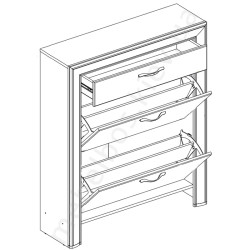 Тумба для взуття 2K1S Sapori Mebelbos