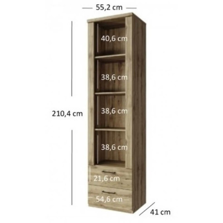 Стелаж відкритий високий 2S Doorset Mebelbos | ДОРСЕТ Мебельбос