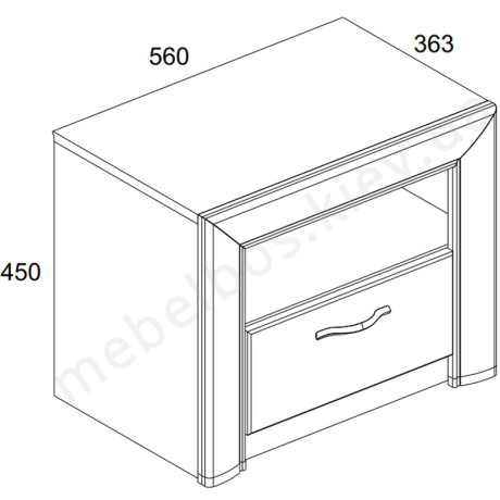 Тумба прикроватная 1S Sapori Mebelbos | САПОРИ Мебельбос