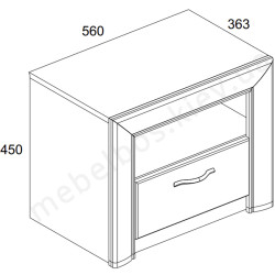 Тумба приліжкова 1S Sapori Mebelbos