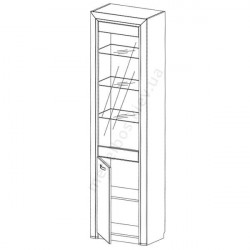 Вітрина 1D1W/60 Olivia Mebelbos