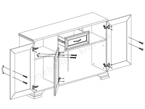 Комод 3D1S Tiffany Mebelbos | ТИФФАНИ Мебельбос